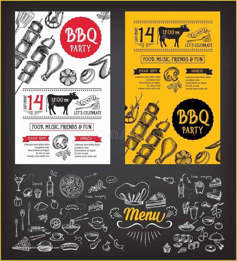 Bbq Menu Template Free Download Of Barbecue Party Invitation Bbq Template Menu Design Food
