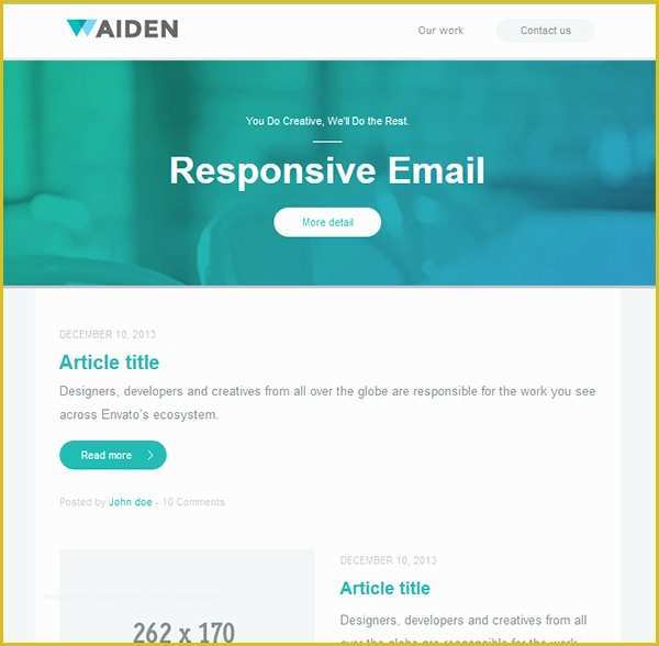 Beautiful Email Templates Free Of 30 Beautiful Email Newsletter Templates