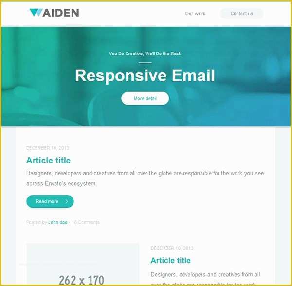 Beautiful Email Templates Free Of 35 Beautiful Responsive Email Newsletter Templates