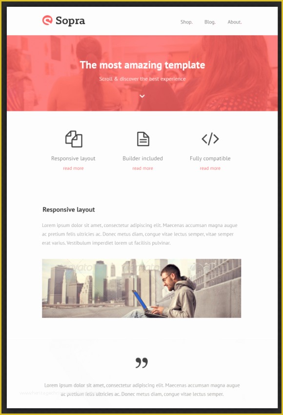 Beautiful Email Templates Free Of sopra Email Template Newsletter Beautiful Email