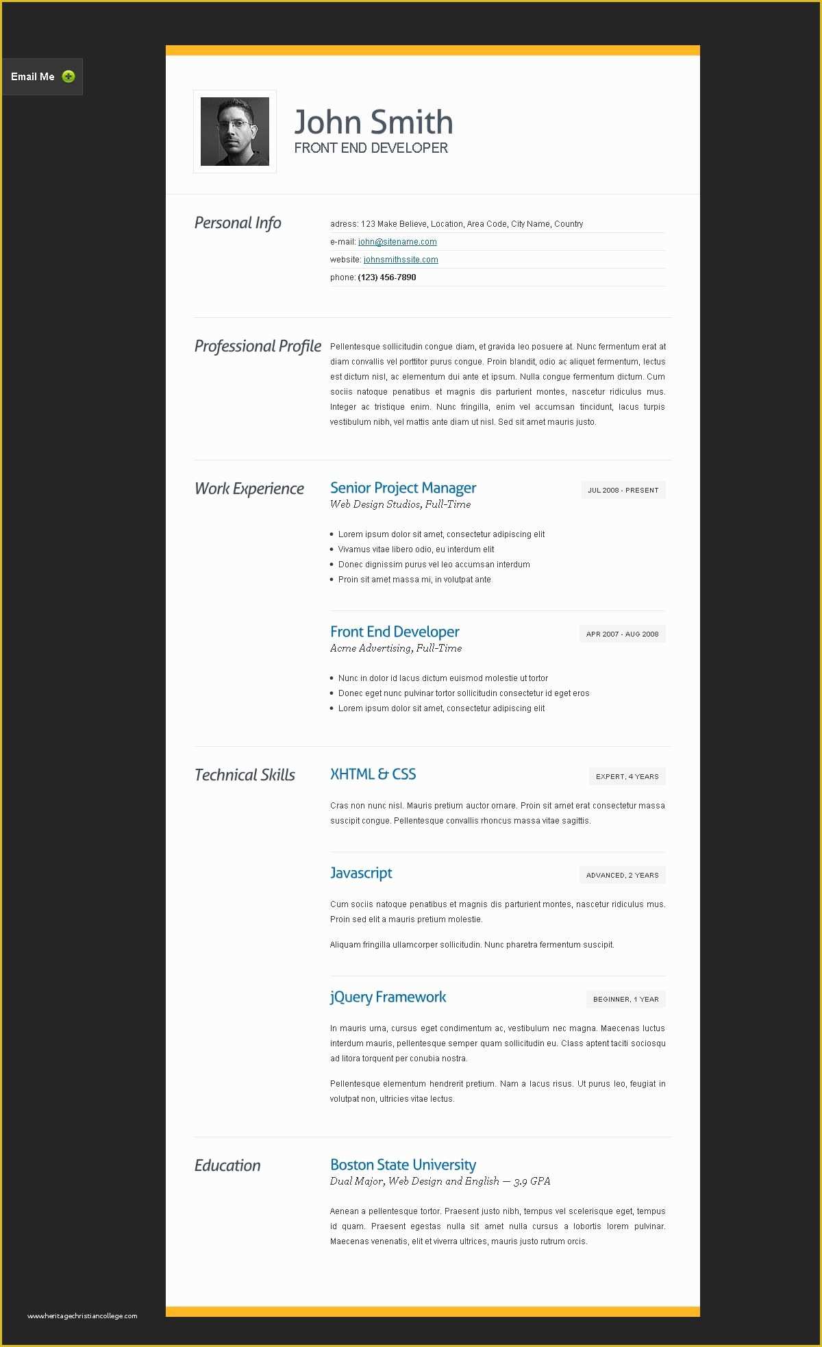 Beautiful Resume Templates Free Of 5 Examples Of Beautiful Resume Cv Templates