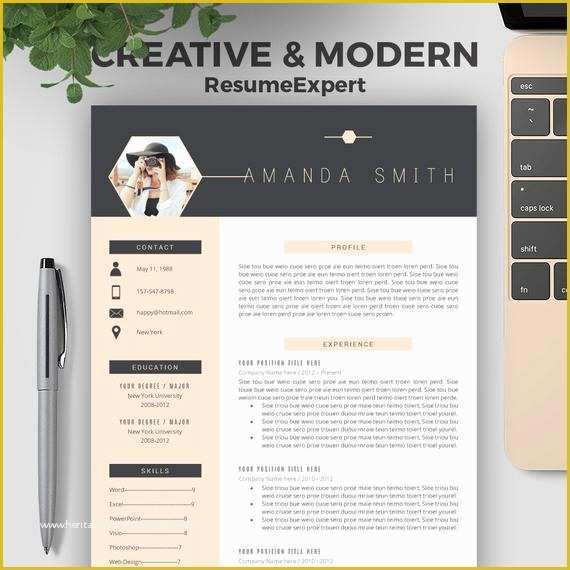 Beautiful Resume Templates Free Of Creative Resume Template for Word 1 and 2 Page by Resumeexpert