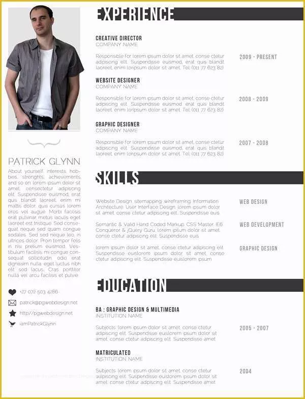 Beautiful Resume Templates Free Of Free Creative & Professional Photoshop Cv Template