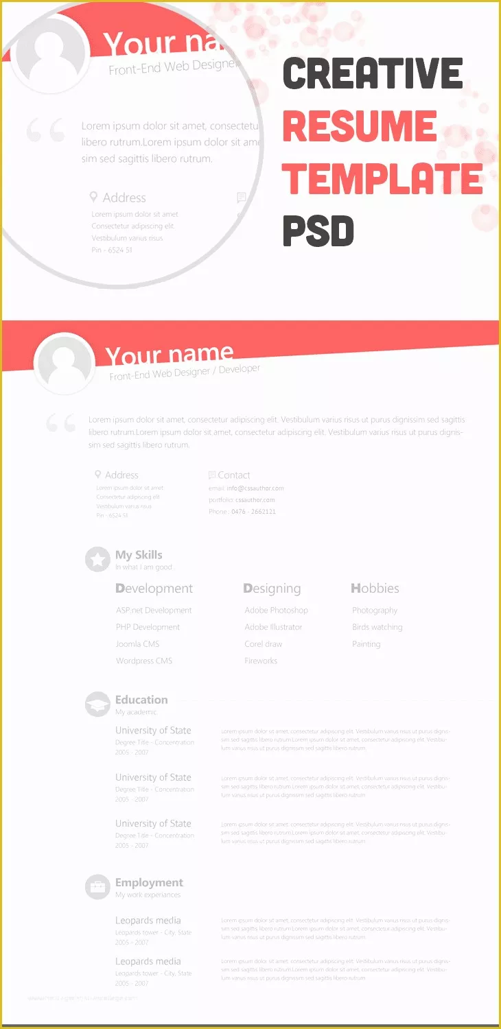 Beautiful Resume Templates Free Of Free Creative Resume Template Psd Freebie No 67