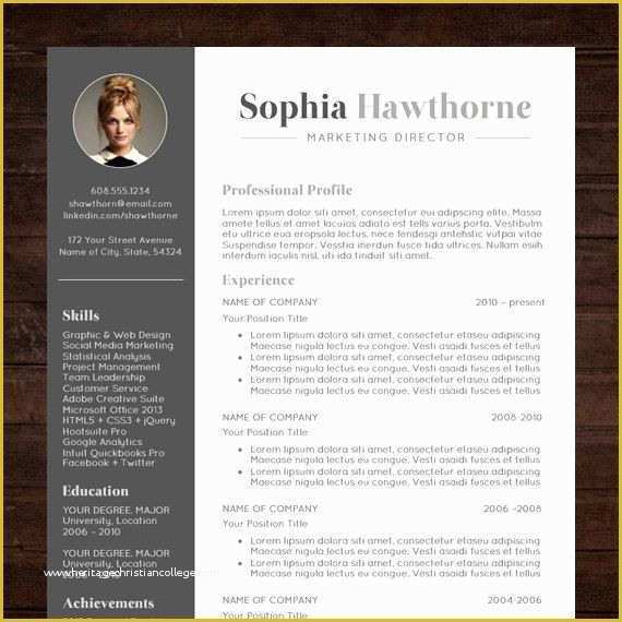 Beautiful Resume Templates Free Of Professional Resume Template with Modern Cv Word