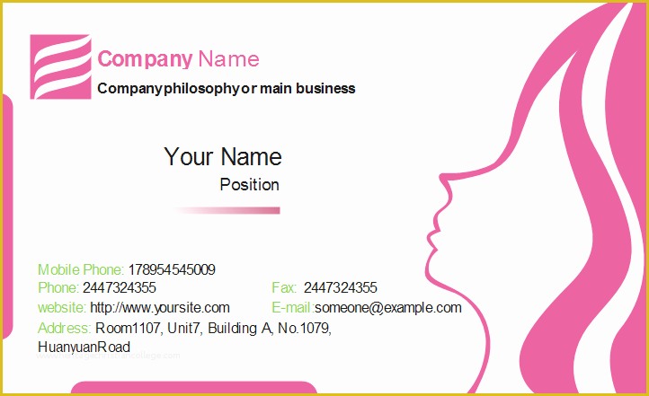 Beauty Business Cards Templates Free Of Beauty Business Card Template