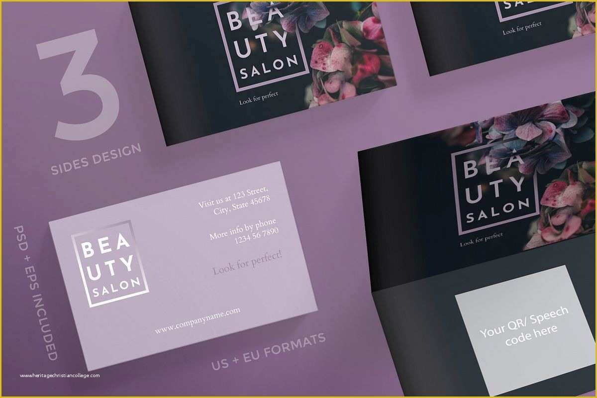 Beauty Business Cards Templates Free Of Beauty Salon Business Card Design Templ