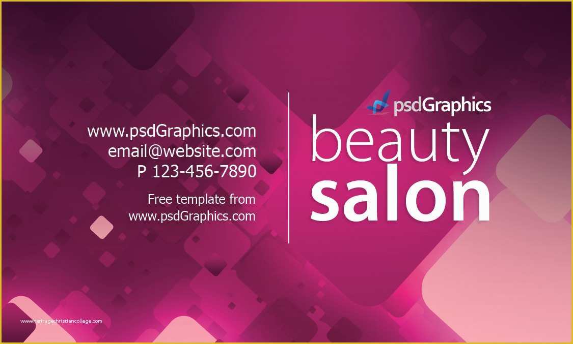 Beauty Business Cards Templates Free Of Beauty Salon Business Card Template