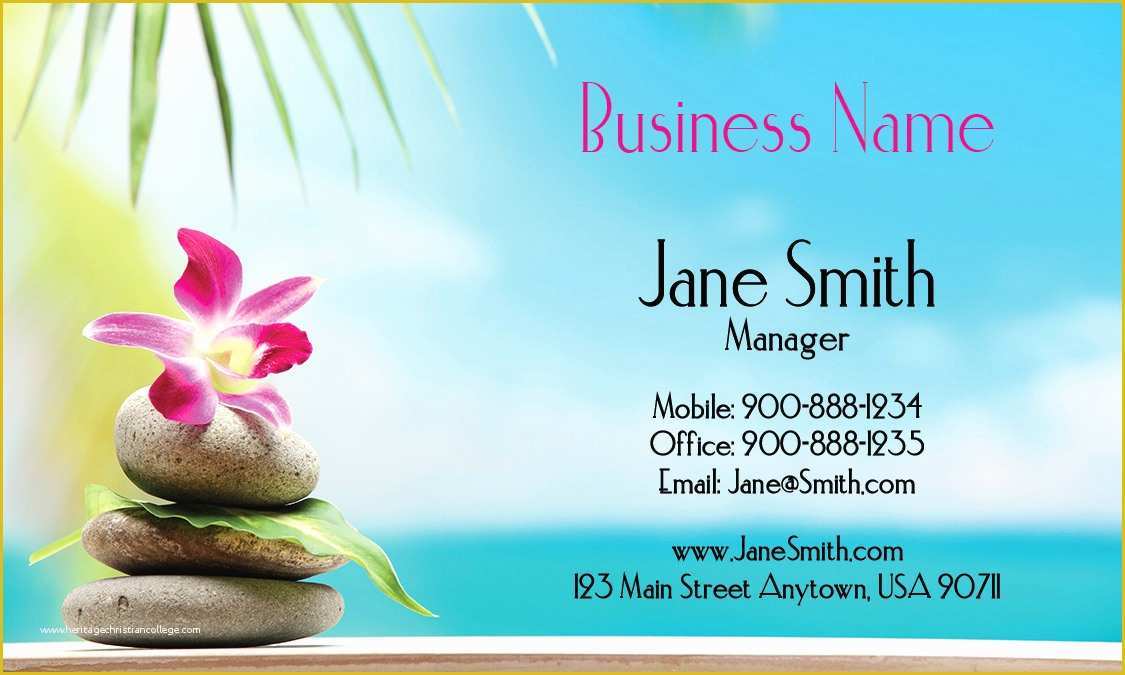 Beauty Business Cards Templates Free Of Business Card Massage for Beauty & Spa Business Card
