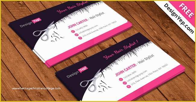 Beauty Business Cards Templates Free Of Free Hair Stylist Salon Business Card Template Psd Designyep