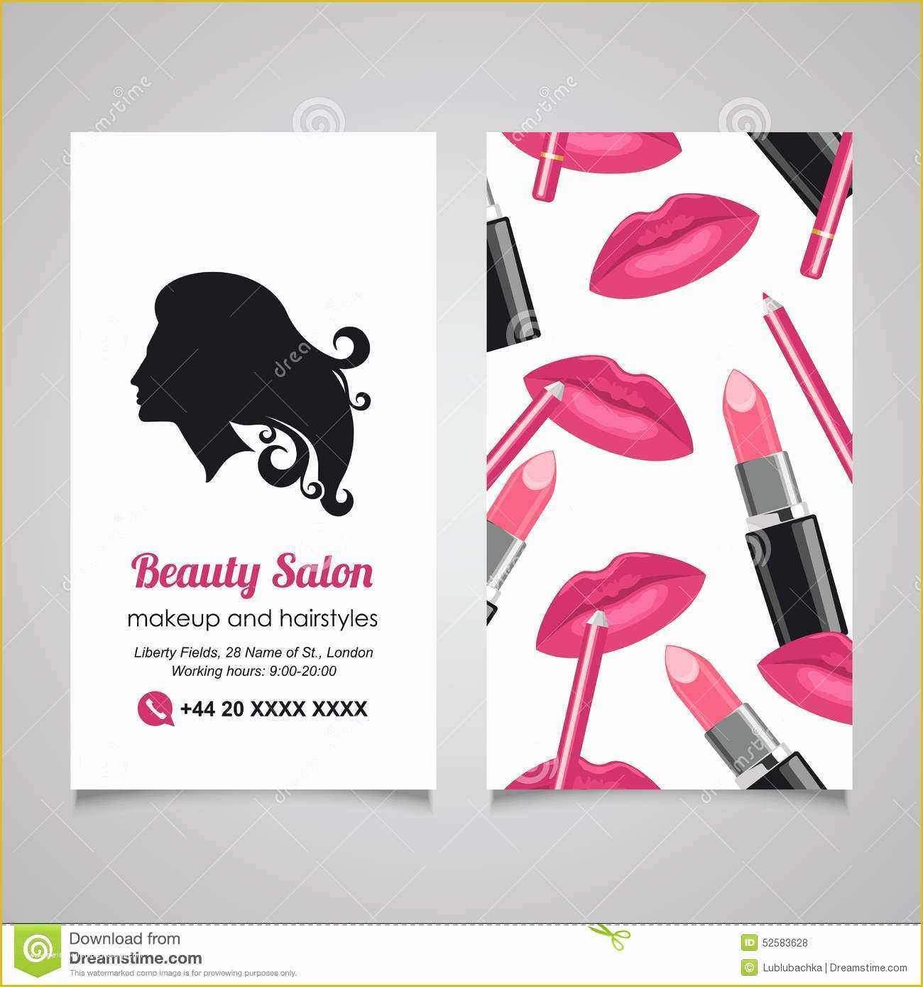 Beauty Business Cards Templates Free Of Makeup Business Cards Templates Free Business Card