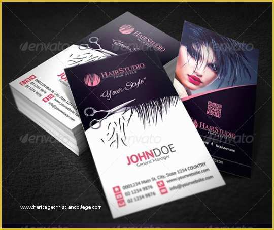 Beauty Business Cards Templates Free Of Salon Business Card Designs 15 Hair Salon Business Card