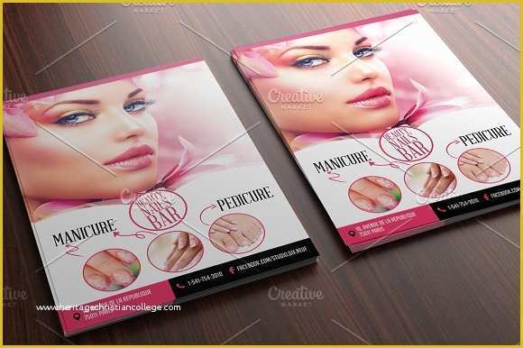 Beauty Flyers Templates Free Of Beauty Nails Bar Flyer Template Flyer Templates