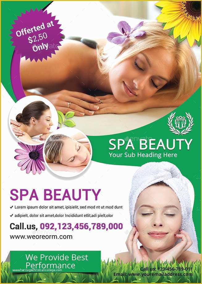 Beauty Flyers Templates Free Of Beauty Salon Spa Flyer Templates by Afjamaal