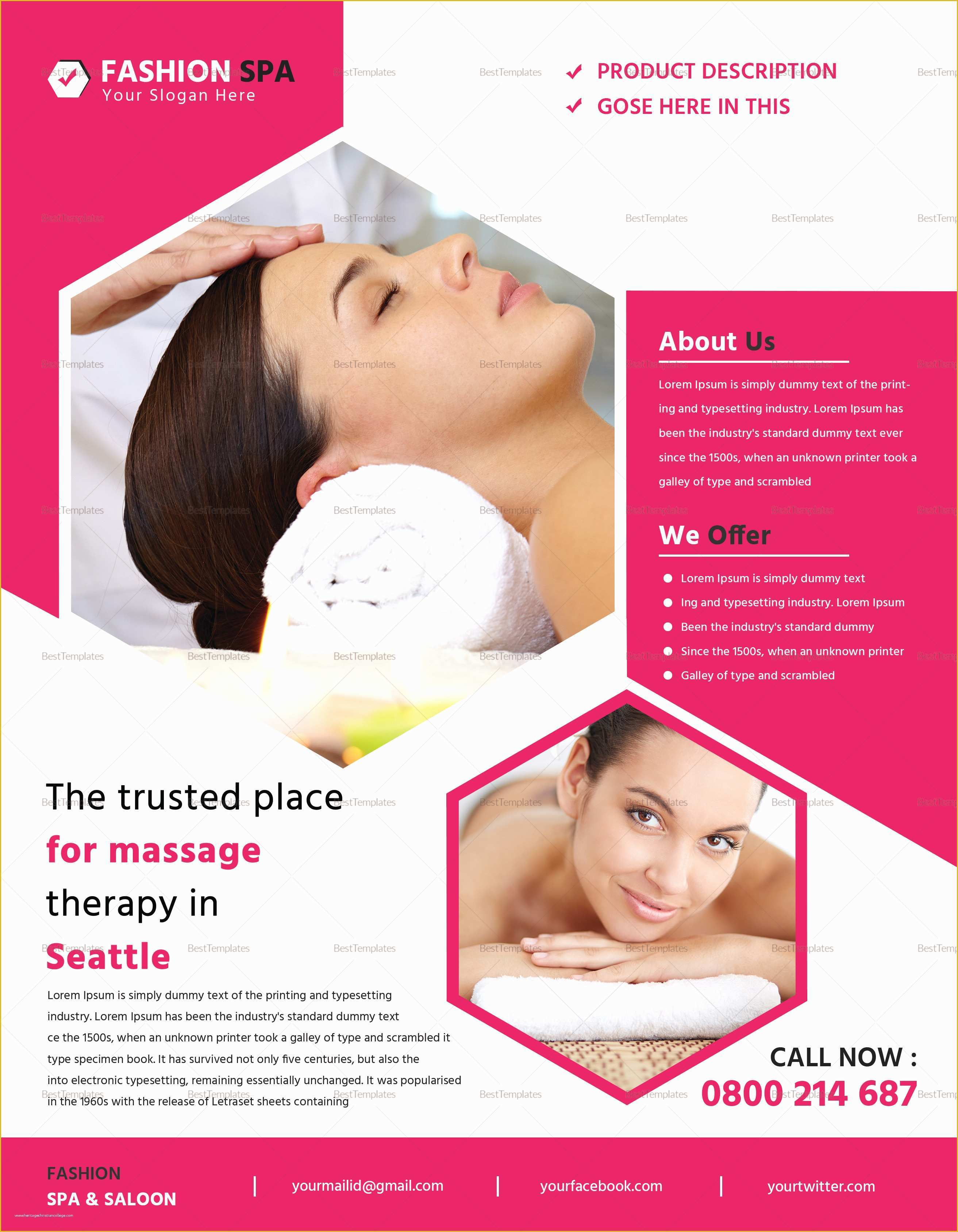 Beauty Flyers Templates Free Of Beauty Spa Flyer Design Template In Psd Word Publisher