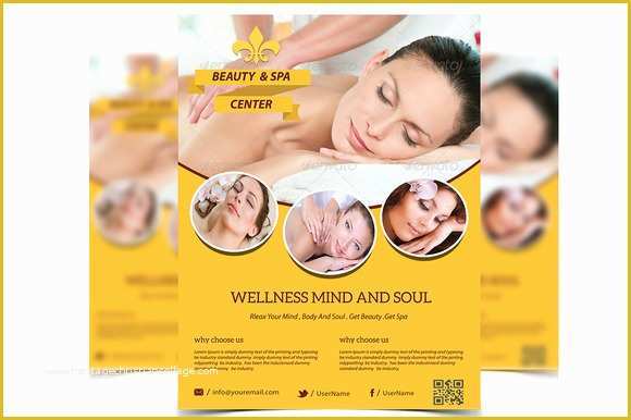 Beauty Flyers Templates Free Of Beauty Spa Flyer Flyer Templates On Creative Market