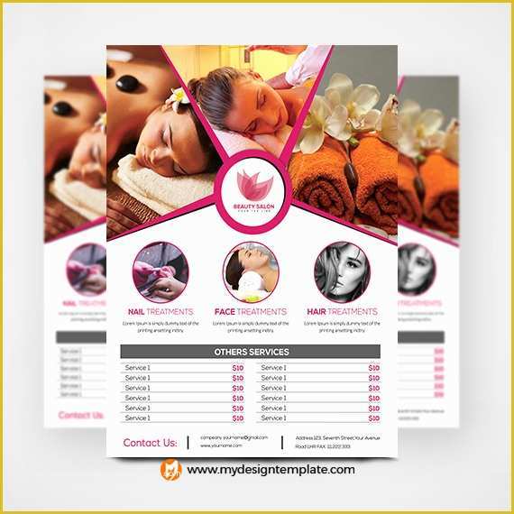 Beauty Flyers Templates Free Of Download Free Beauty & Spa Flyers Free Flyer Psd Template