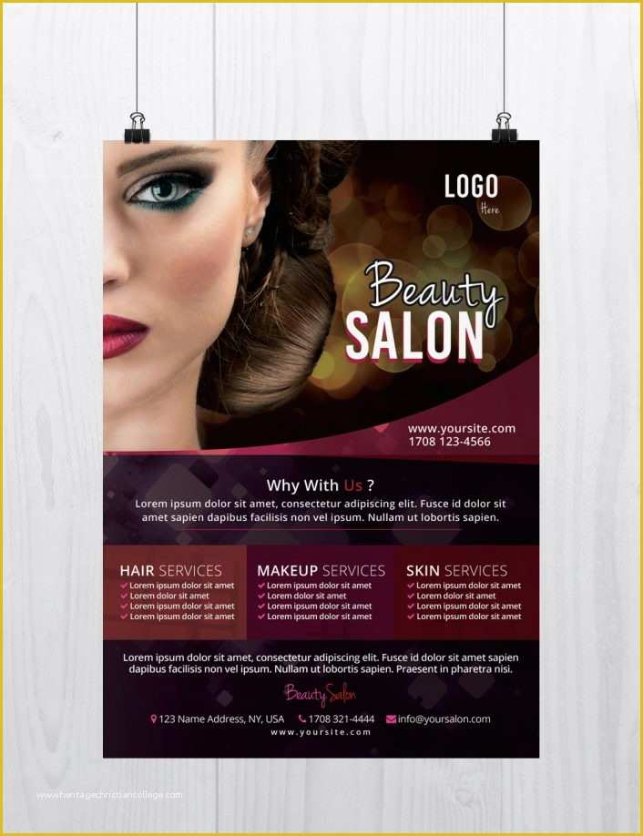 Beauty Flyers Templates Free Of Free Beauty Salon Flyer Template Flyershitter