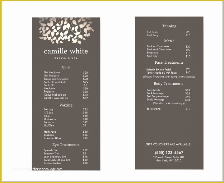 Beauty Price List Template Free Of 15 Eye Catching Salon Menu Templates Psd Ai