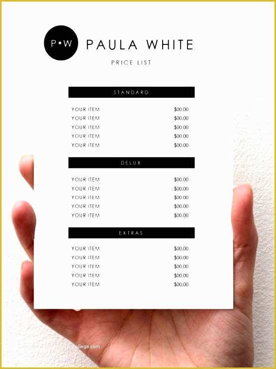 Beauty Price List Template Free Of 6 Pricing Template Excel Sampletemplatess Sampletemplatess