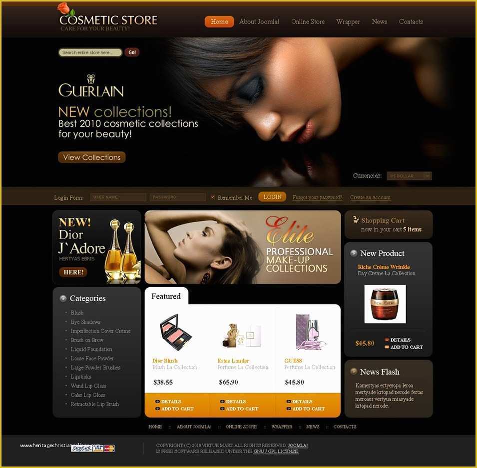 Beauty Products Website Templates Free Download Of 16 Beautiful Beauty Virtuemart Templates