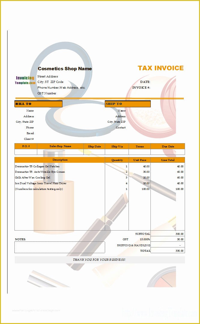 Beauty Products Website Templates Free Download Of Billing Statement Template