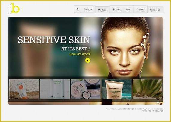 Beauty Products Website Templates Free Download Of Free Beauty Products Website Template Freepsdfile