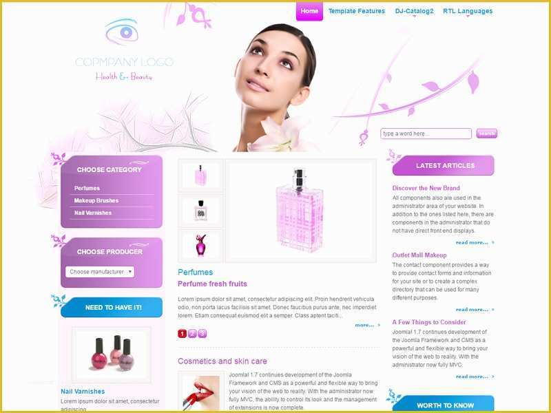 Beauty Products Website Templates Free Download Of Jm Cosmetics Free Responsive Beauty Joomla Template