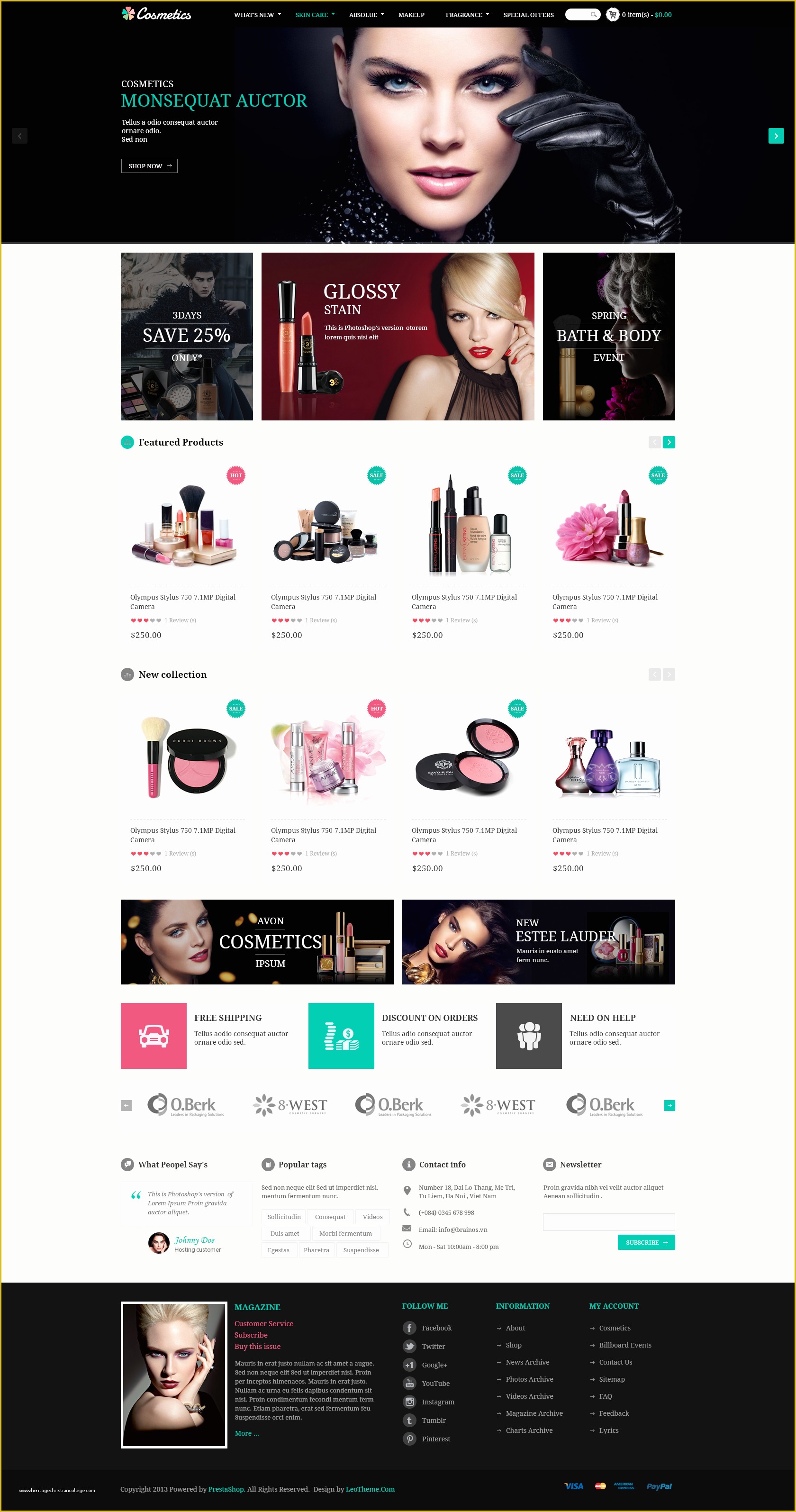 Beauty Products Website Templates Free Download Of Leo Cosmetics Prestashop theme by Leo theme