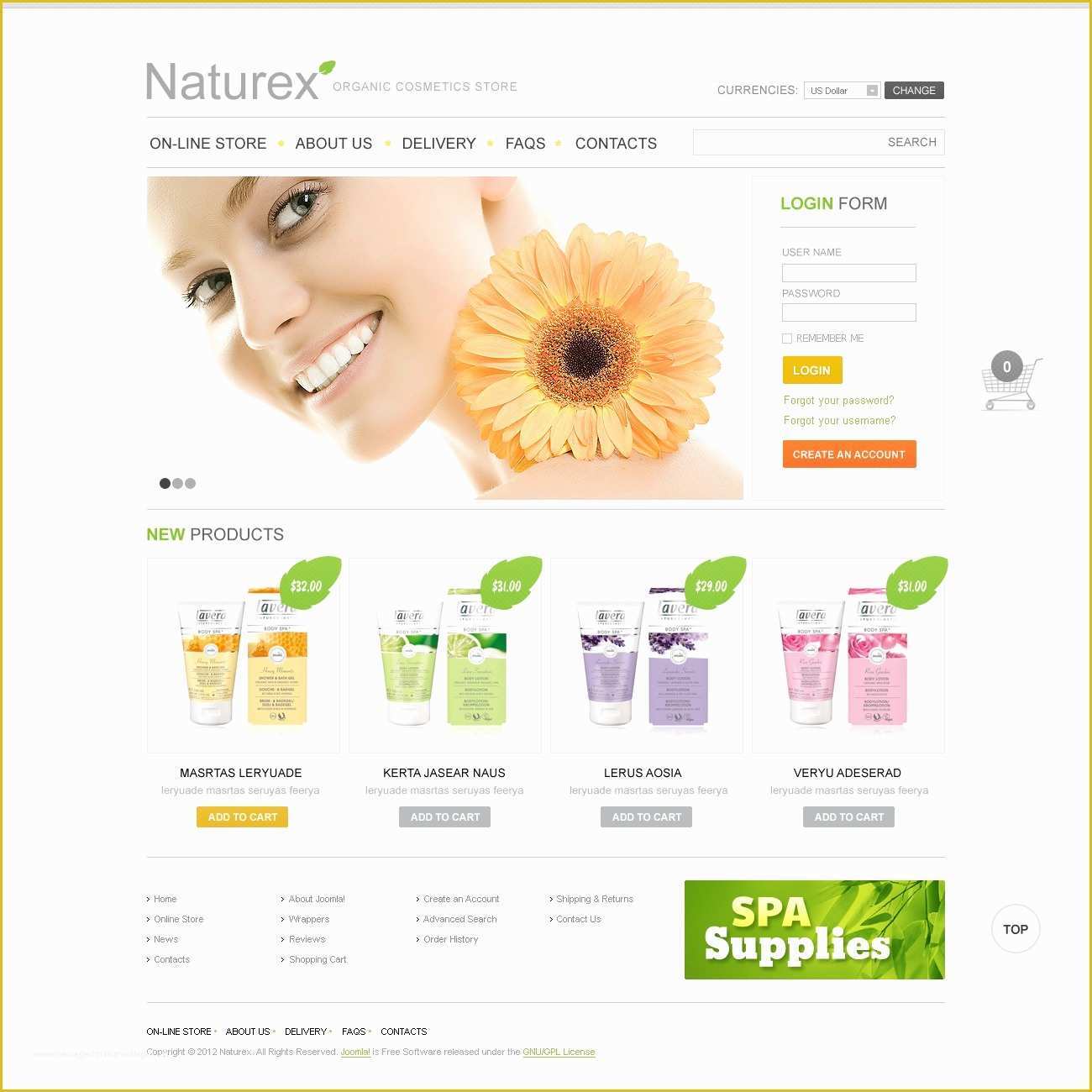 Beauty Products Website Templates Free Download Of organic Cosmetics Virtuemart Template