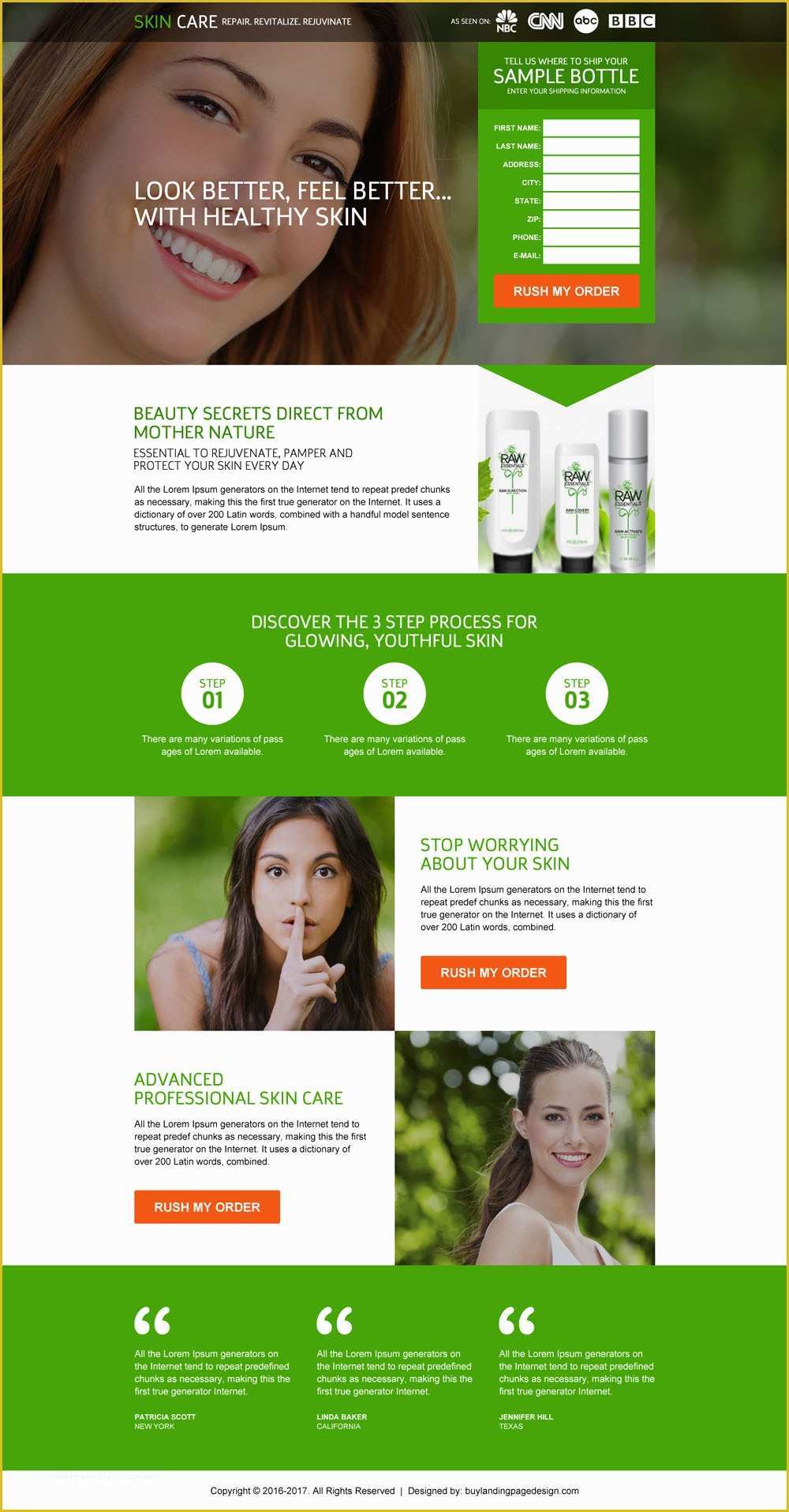 Beauty Products Website Templates Free Download Of Skin Care Landing Page Design Website Templates and Ppv
