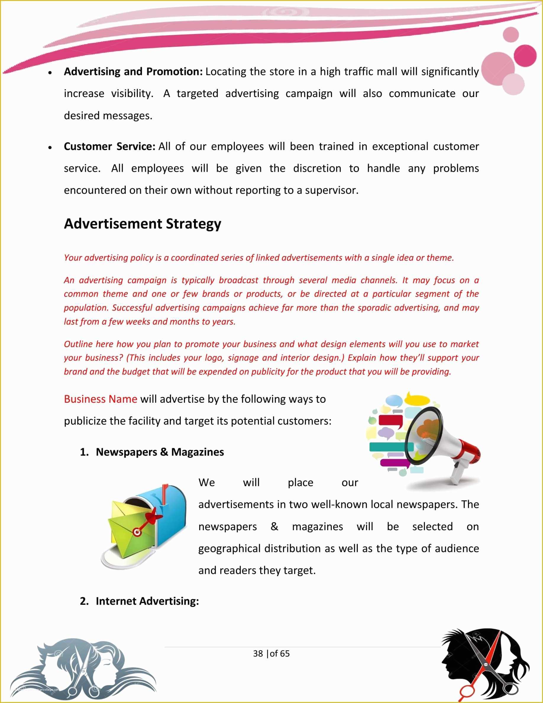 Beauty Salon Business Plan Template Free Of Hair Salon Business Plan Template Sample Pages Black Box