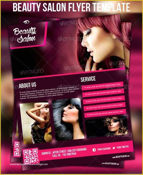 Beauty Salon Flyer Templates Free Download Of 25 Beauty Salon Flyer Templates Word Psd Ai Eps Vector