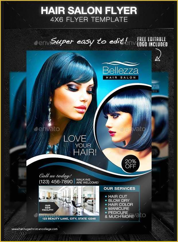 Beauty Salon Flyer Templates Free Of 29 Hair Salon Flyer Templates and Designs Word Psd Ai