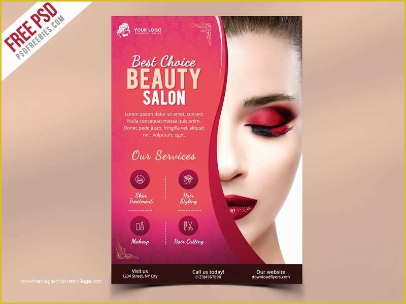 Beauty Salon Flyer Templates Free Of Beauty Salon Flyer Template Psd