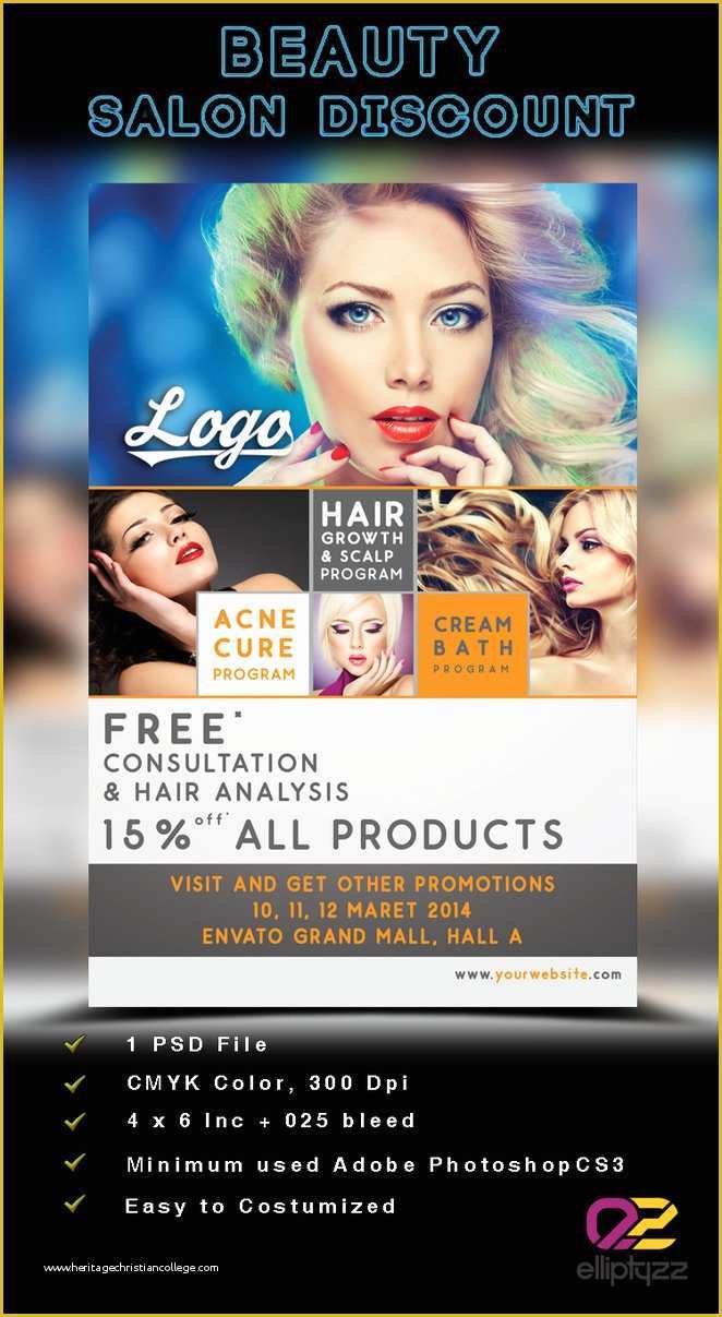 Beauty Salon Flyer Templates Psd Free Download Of Beauty Salon Discount Flyer Template Psd by Elliptyzzz On