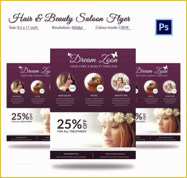 Beauty Salon Flyer Templates Psd Free Download Of Hair Salon and Beauty Care Flyer Psd Download
