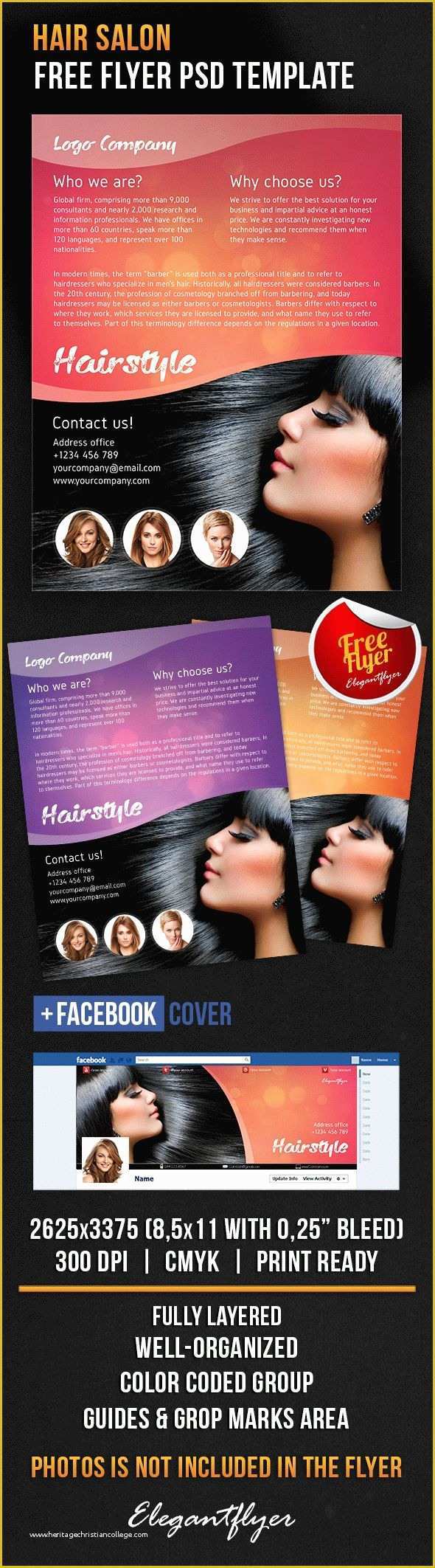 Beauty Salon Flyer Templates Psd Free Download Of Hair Salon – Free Flyer Psd Template – by Elegantflyer