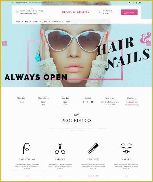 Beauty Spa Responsive Website Template Free Download Of 23 Hair Salon Website themes & Templates