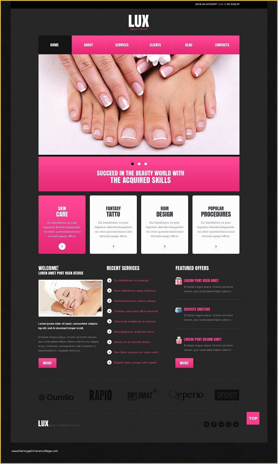 Beauty Spa Responsive Website Template Free Download Of Beauty Salon Responsive Joomla Template Web Design