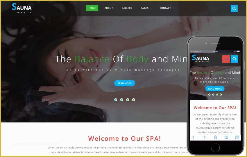 Beauty Spa Responsive Website Template Free Download Of Dummy Website Template Sauna A Beauty and Spa Flat
