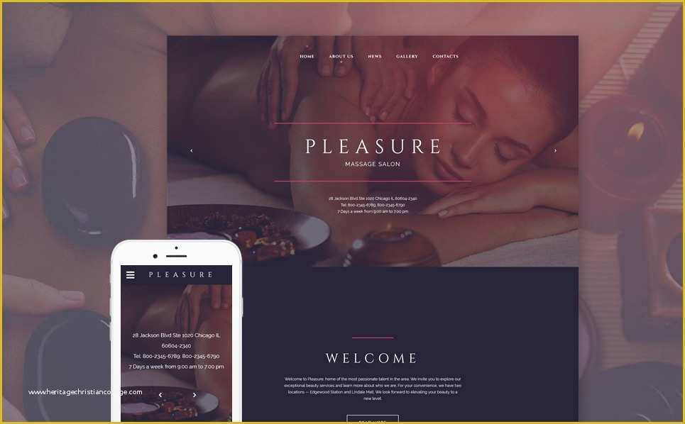 Beauty Spa Responsive Website Template Free Download Of Massage Website Template