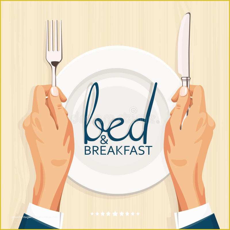 Bed and Breakfast Business Plan Template Free Of Bed and Breakfast Menu Cover Template Stock Vector