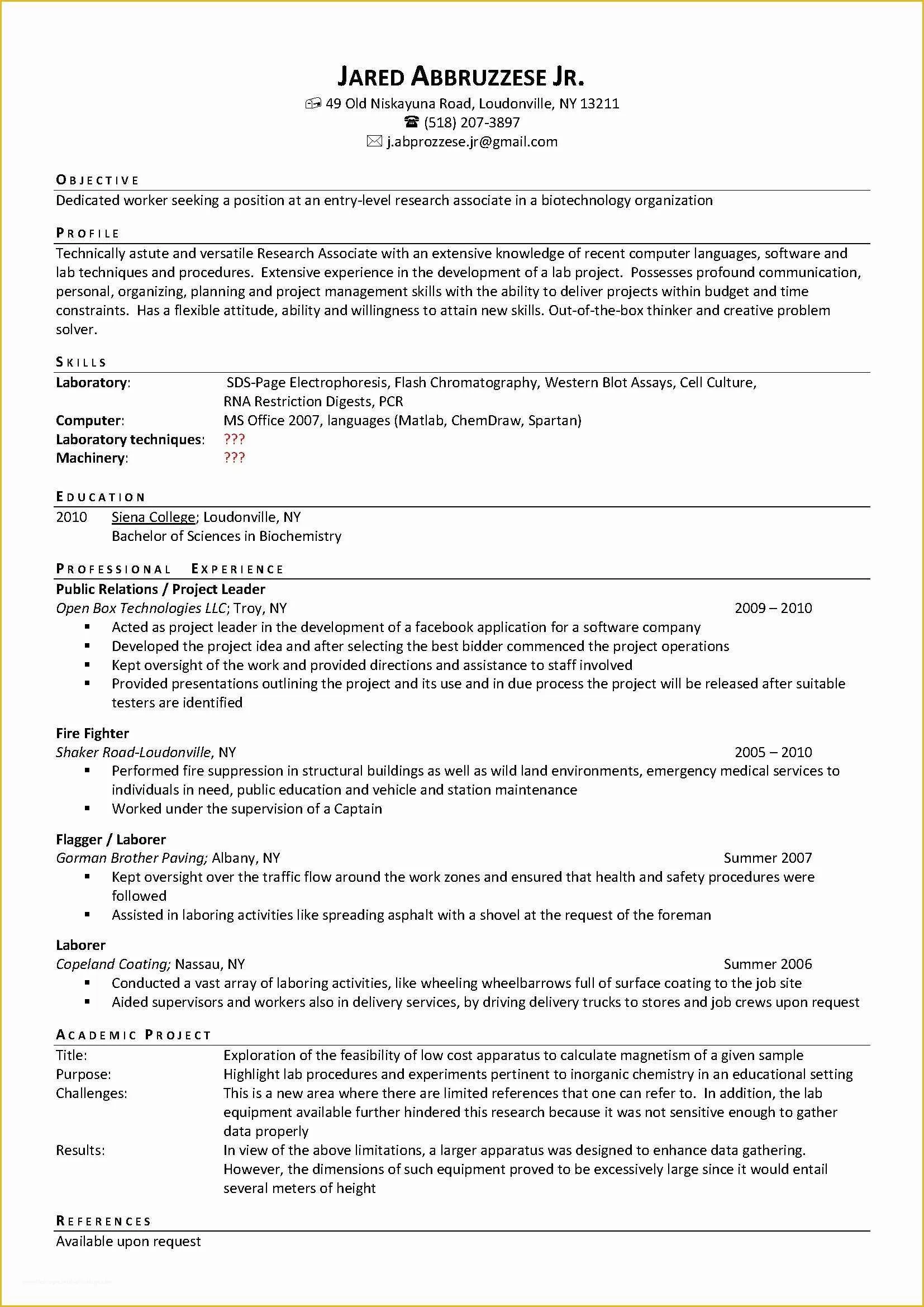 Beginner Resume Templates Free Of 35 Fast Beginner Resume Examples Si A – Resume Samples