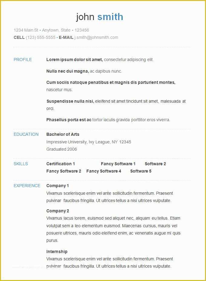 Beginner Resume Templates Free Of 70 Basic Resume Templates Pdf Doc Psd