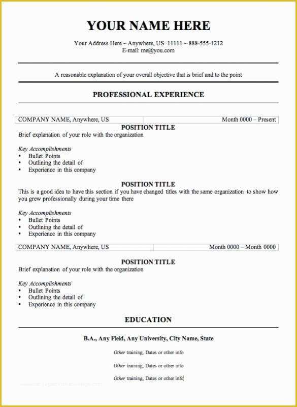 Beginner Resume Templates Free Of Resume Examples Free