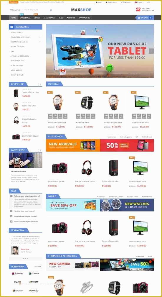 Best Ecommerce Website Templates Free Download Of 30 Best Free E Merce Wordpress themes 2018 Freshdesignweb