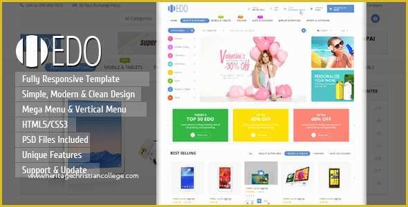 Best Ecommerce Website Templates Free Download Of Edo E Merce Responsive HTML Template by Kutethemes
