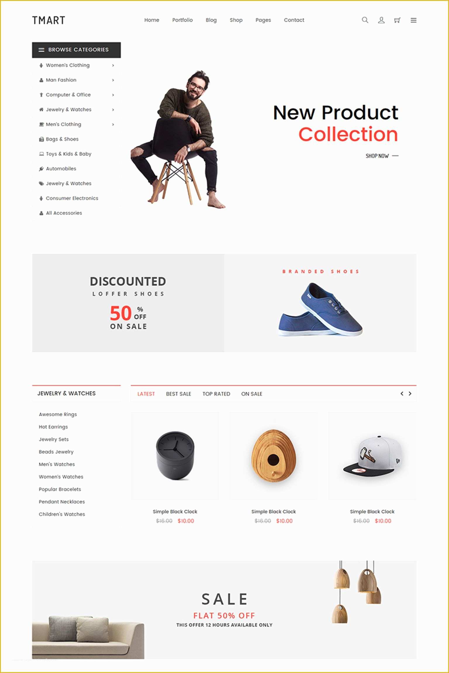 Best Ecommerce Website Templates Free Download Of Tmart Minimal E Merce Website Template