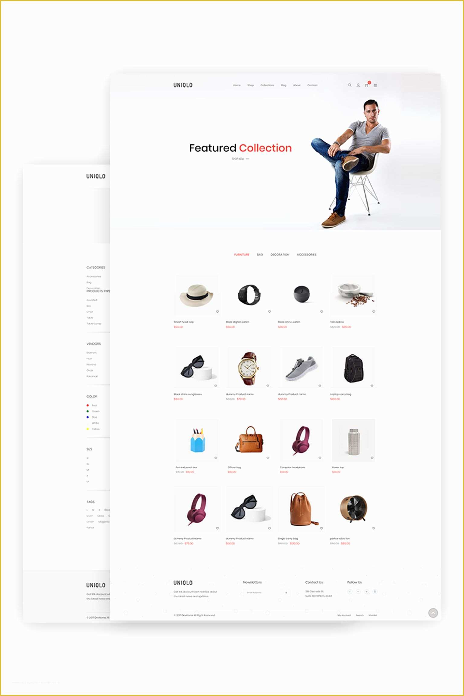 Best Ecommerce Website Templates Free Download Of Uniqlo Minimal E Merce Website Template